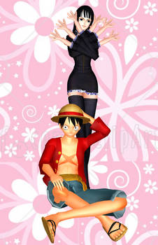 MMD Nico Robin X Luffy