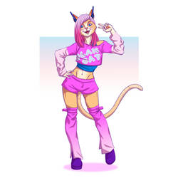 Anthropomorphic Cat Girl