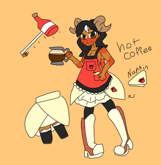 Hot-coffee colored