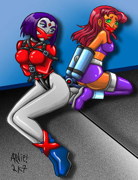 Raven and Starfire in Trouble