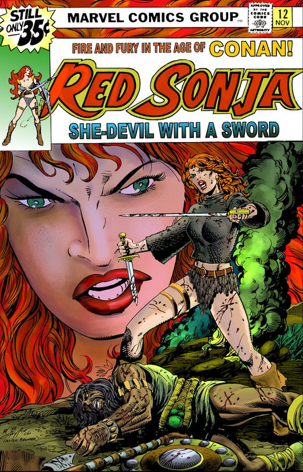 Red Sonja colored by DreadedDinosaur on DeviantArt