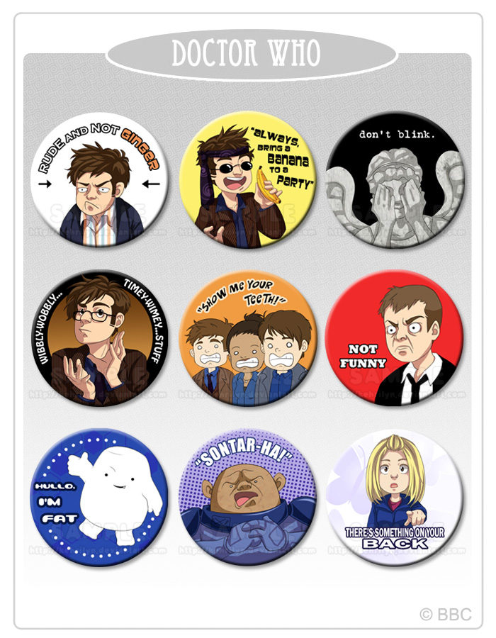 Random DOCTOR WHO - Button Set