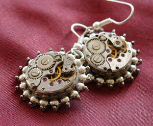 Clockwork Sunflowers earrings