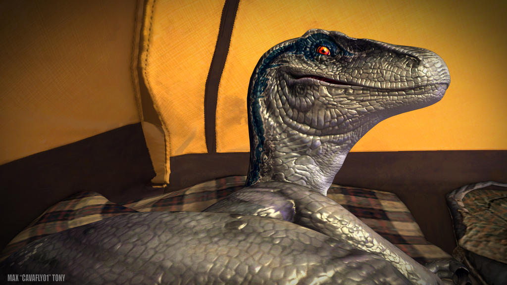 Blue : Smiling raptor by Cavafly01 on DeviantArt