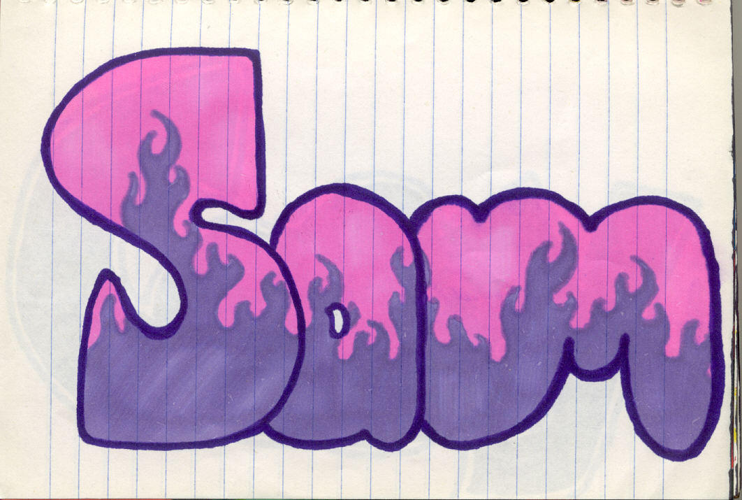 Sam In Graffiti Sam's Name by twig-girl on DeviantArt