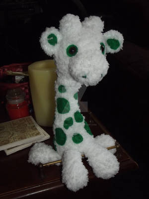 White and dark green giraffe complete by Amigurumi-Lover