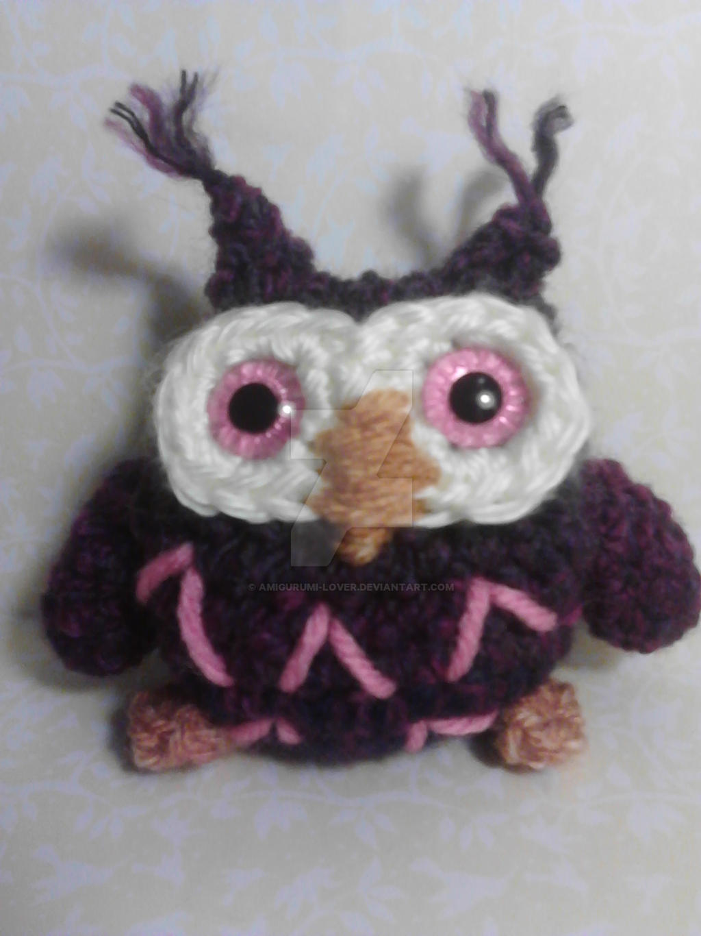 Purple tweed owl