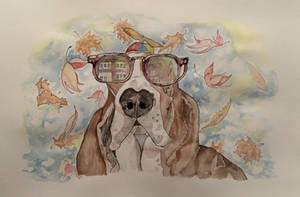 Mr. Shades Likes Autumn by mybuttercupart Mr. Shades Likes Autumn by mybuttercupart