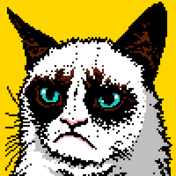 Pixilart - Grumpy Cat Pixel by Anonymous