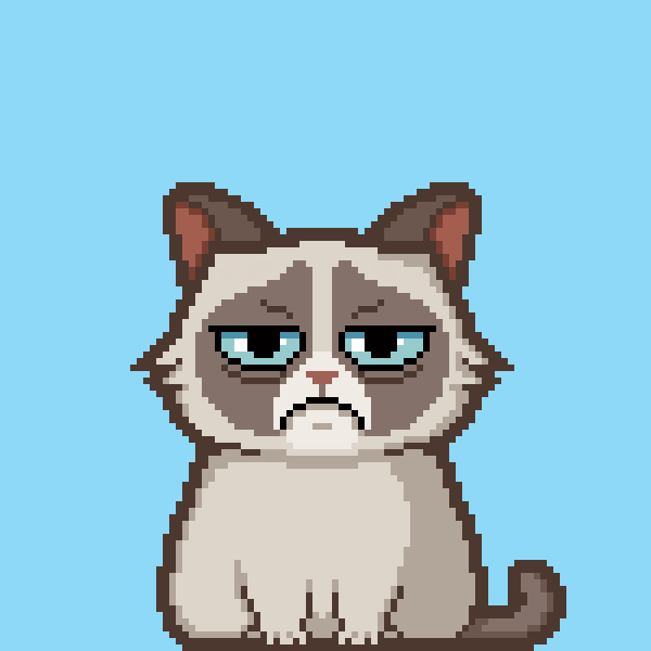 Norma2D on X: Quick Grumpy Cat sketch for today's @Pixel_Dailies theme  #fur. #pixel_dailies  / X