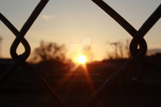 Vacant Park and Sunset