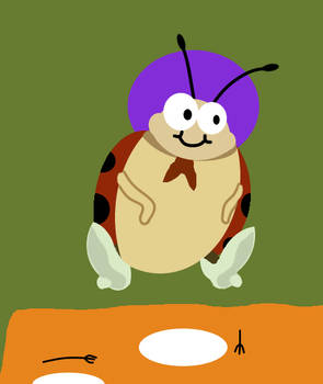 Lady Bug Picknick w/ Purple Hat