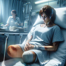 Lara Croft - Amputee in Hospital