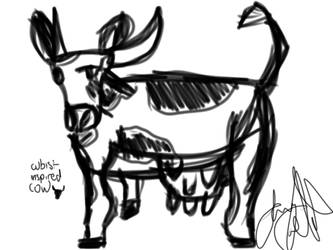 Cubist inspired cow