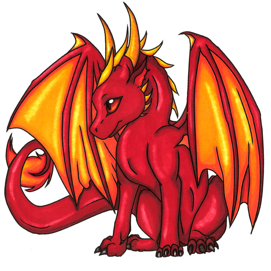 Red Dragon Line Art Color by 11thAngel on DeviantArt