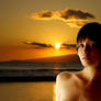 Hawaii Sunset Photo and Girl