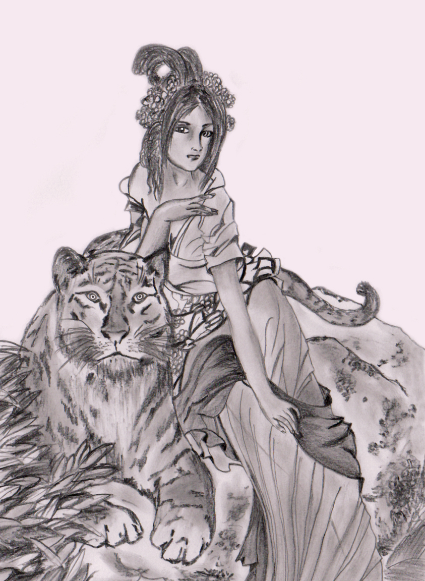 anime girl with tiger by dielectric-m on DeviantArt anime girl with tiger by dielectric-m on DeviantArt