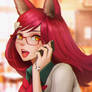 Academy Ahri with red glasses