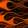 Flames Orange on Brown