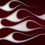 Flames - WhiteSilver on Red