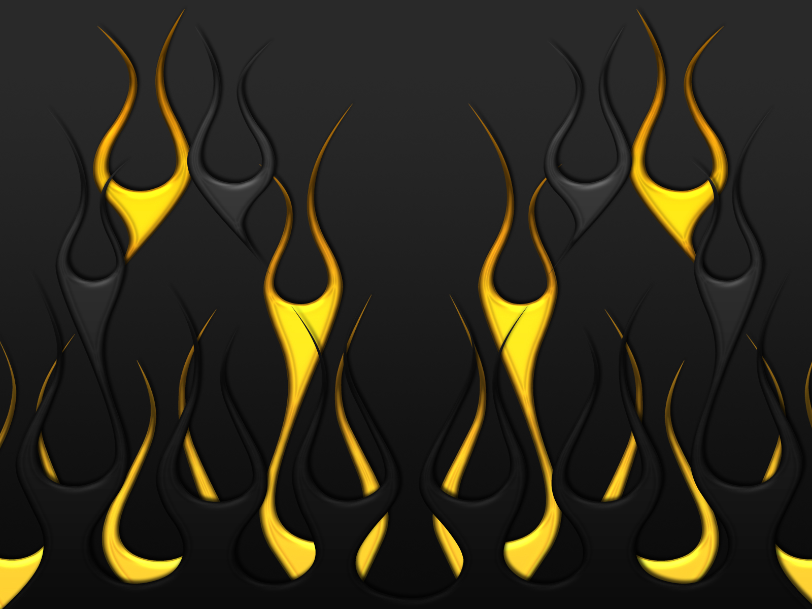 Flames - Black and Gold