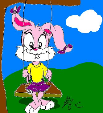 Quickie_Babs Bunny on a Swing