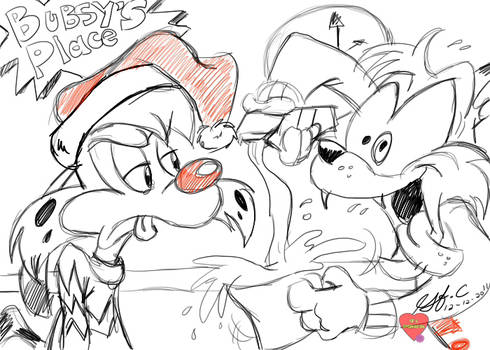 Bonkers and Bubsy bobcat-Christmas Mess