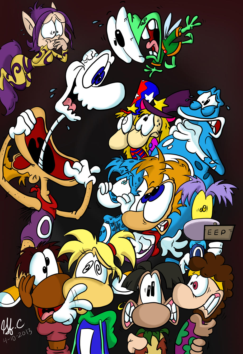 Rayman Edgy Rayman-Eddie's Heads up greeting by spongefox on DeviantArt