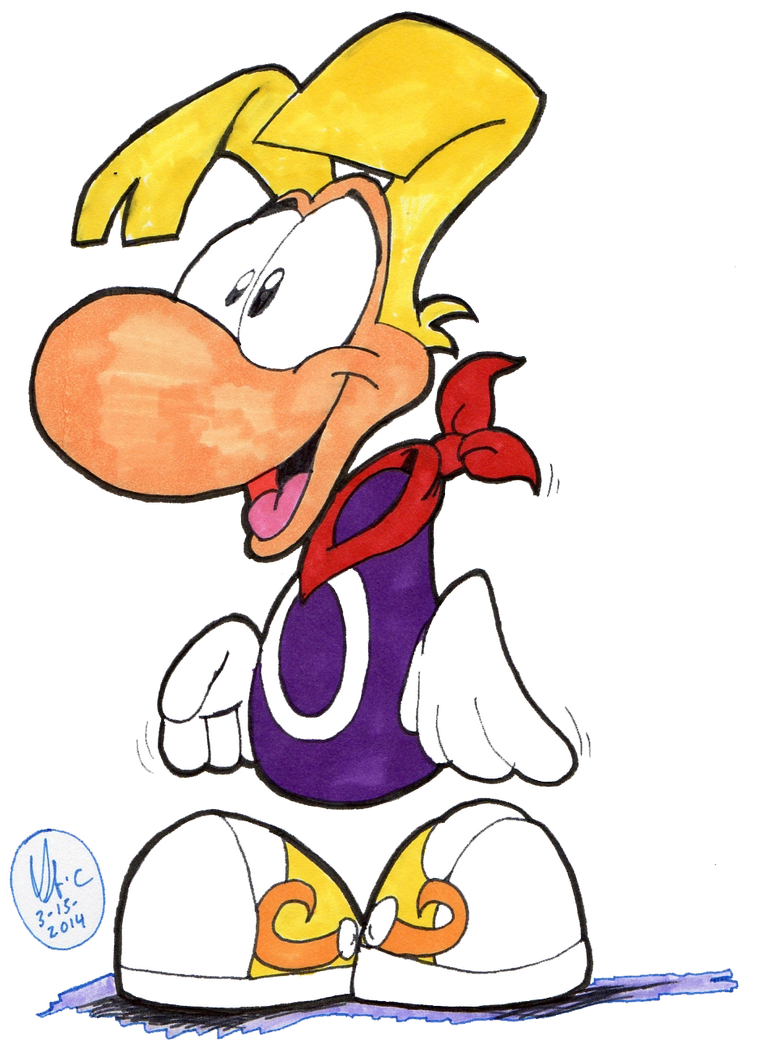 Rayman-Retro Style-Experiement 2 by spongefox on DeviantArt