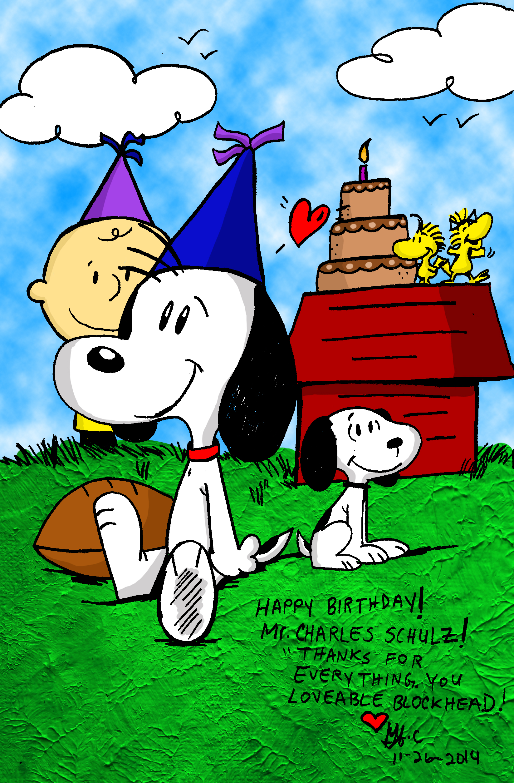 Snoopy-Schulz Birthday Card