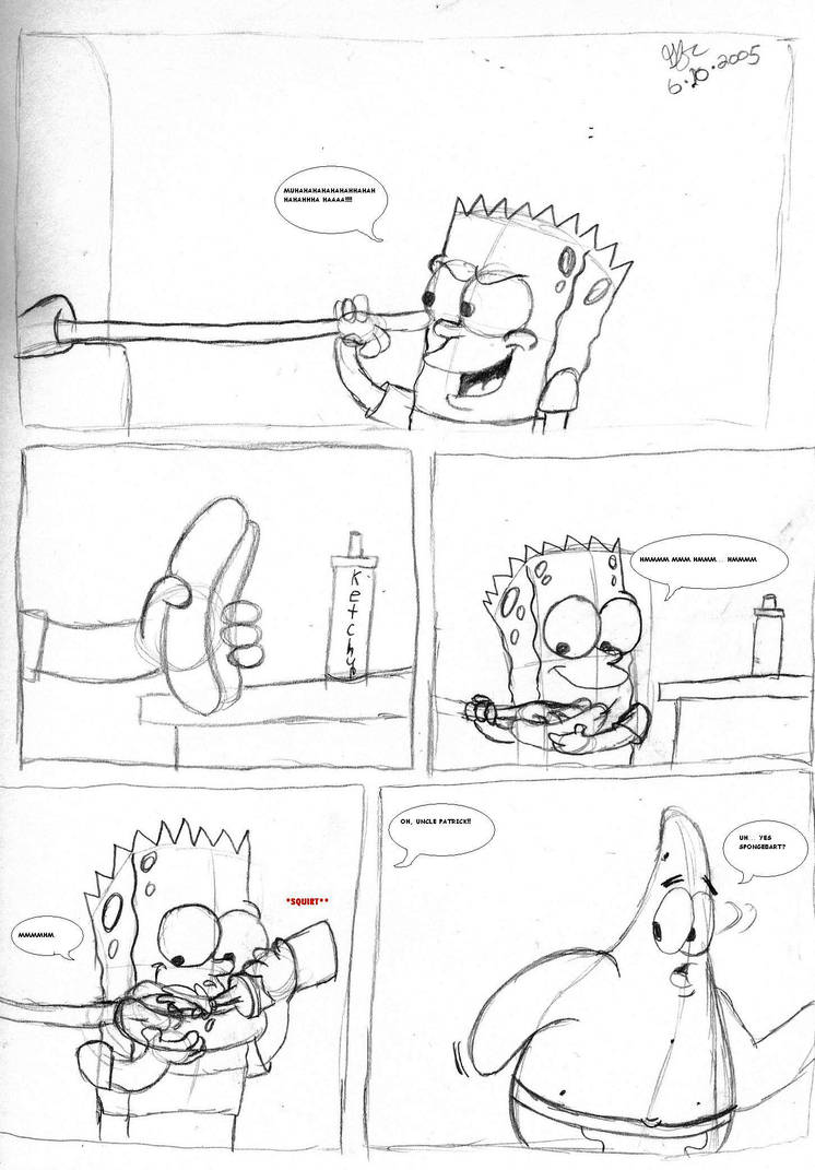 Sponge Bart Spongebart comic pg1 by spongefox on DeviantArt