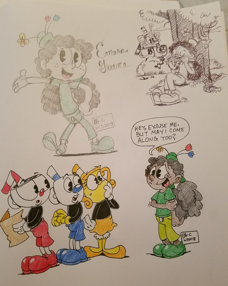 Emera Greene-4th CupHead character idea