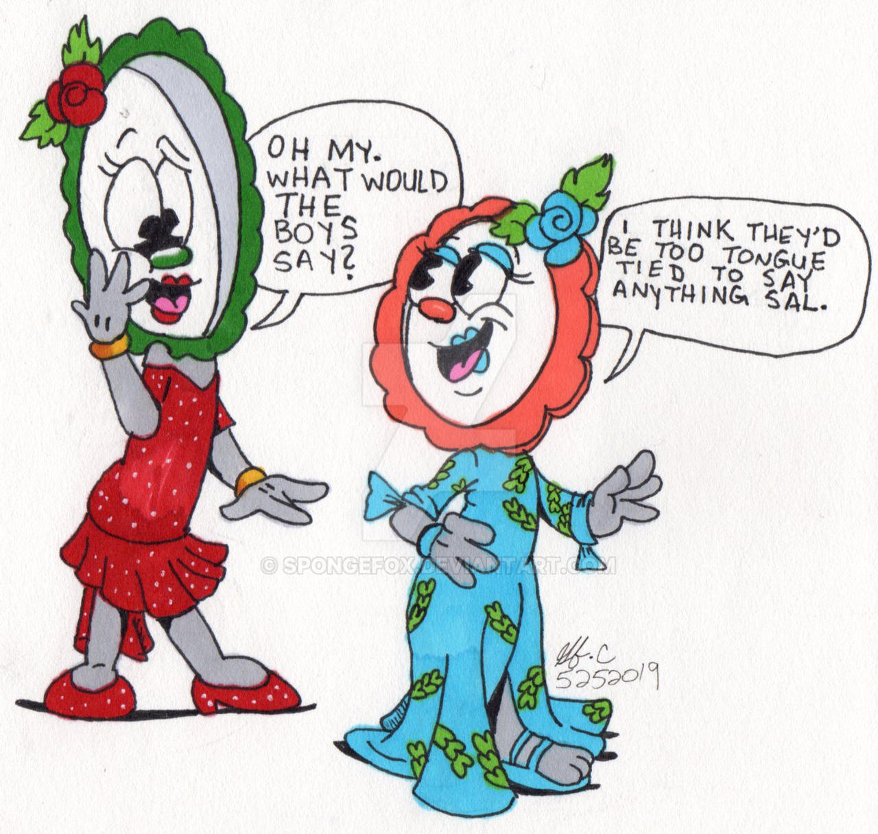 Sally and Suzy Saucer- Gala Dress Gals by spongefox on DeviantArt
