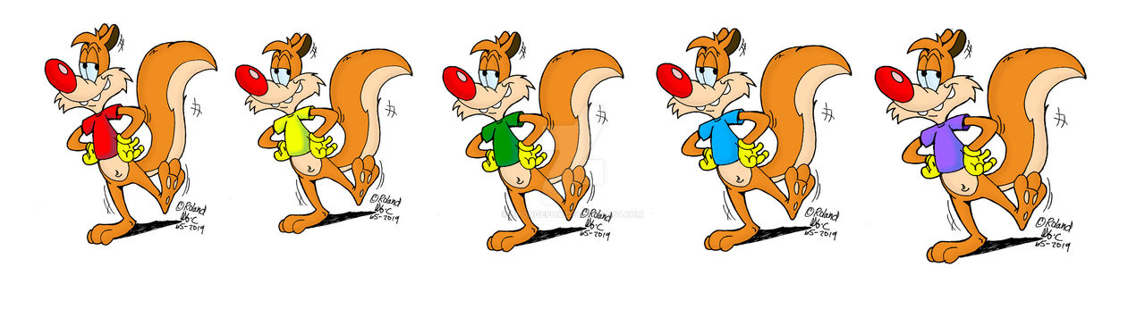 Sam Squirrel Sam Squirrel-Shirt Colors by spongefox on DeviantArt