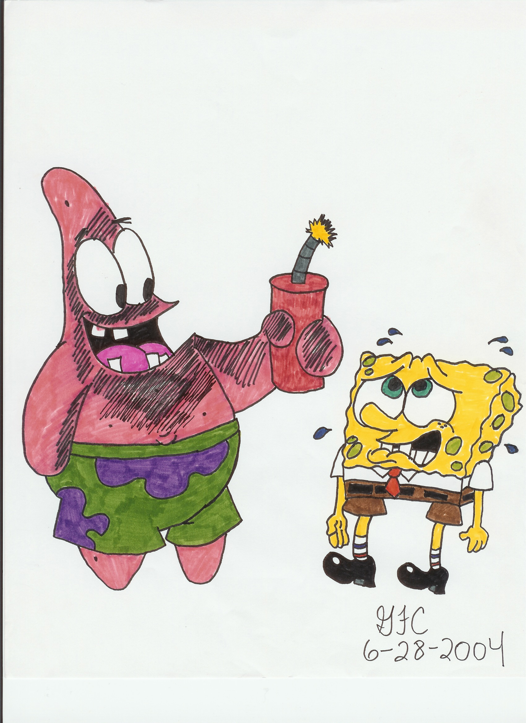 Patrick and Spongebob Go BOOM