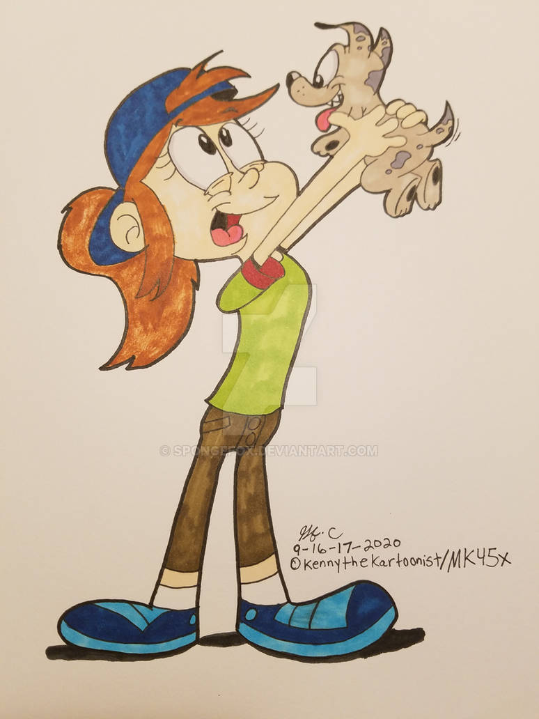 Gift Artwork: Riley's New Dog by spongefox on DeviantArt