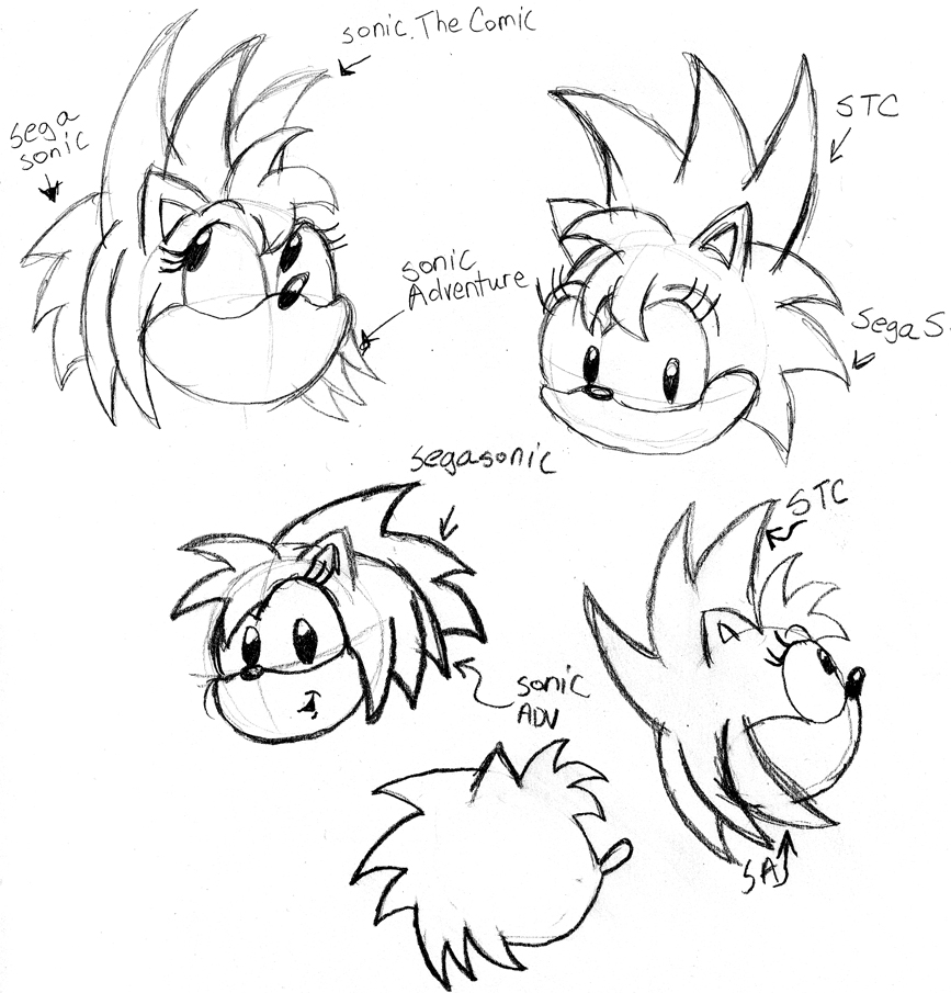 Amy Rose hair styles by spongefox on DeviantArt Amy Rose hair styles by spongefox on DeviantArt