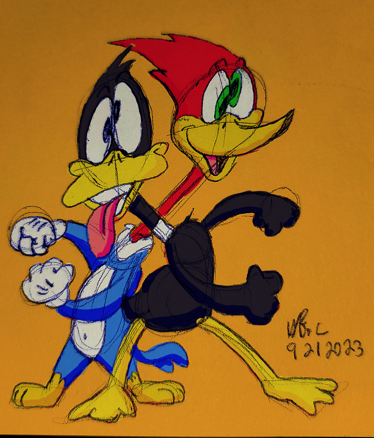 Daffy n Woody by spongefox on DeviantArt
