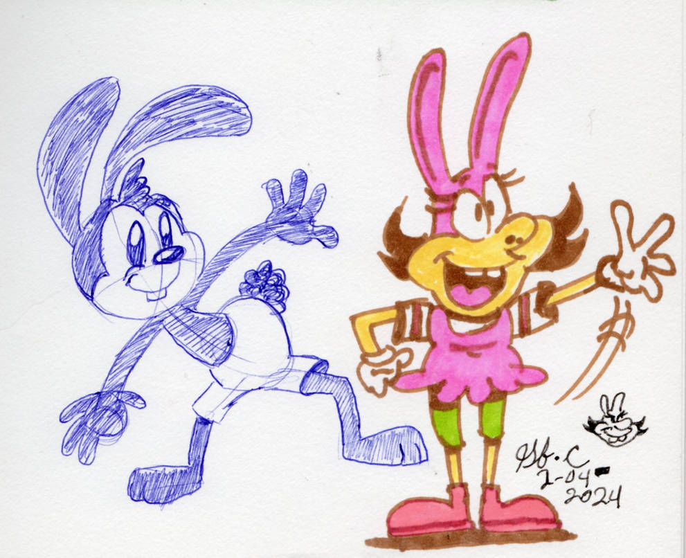 Oswald the Rabbit and Noisette by spongefox on DeviantArt