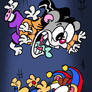 Pomni and Double D - Hamster Fall
