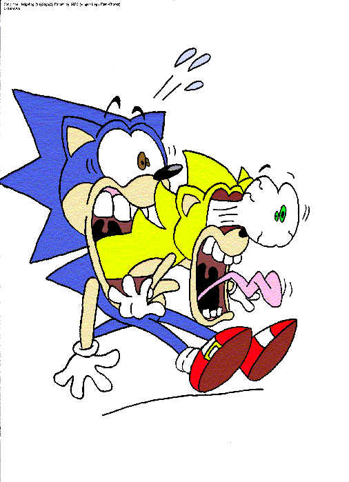 Old-original freaked out Sonic by spongefox on DeviantArt