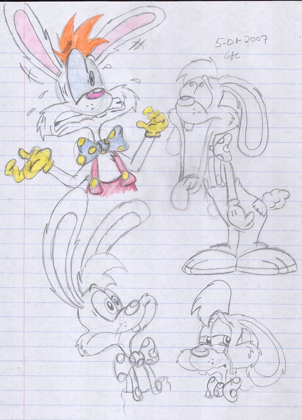 Roger Rabbit -emotion sketches by spongefox on DeviantArt