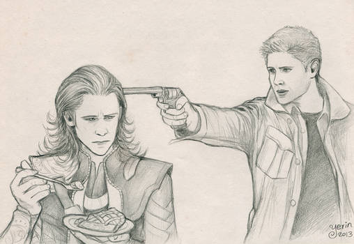 Loki, Dean and a piece of pie...