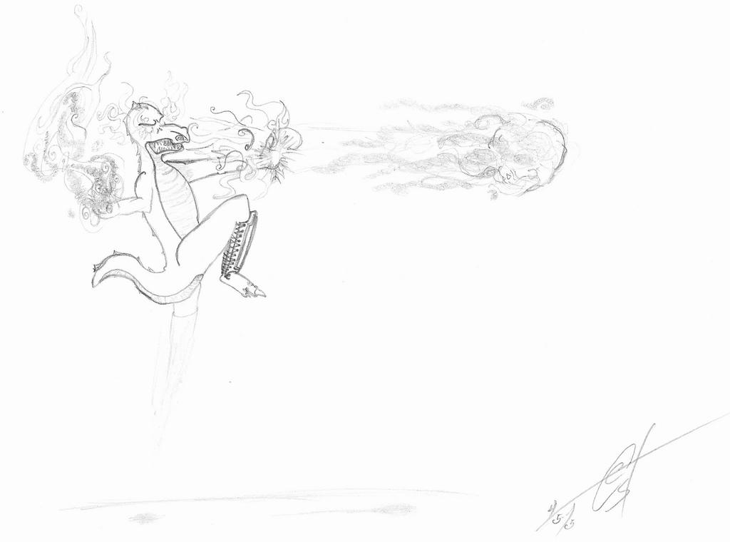 Draw Fire Lizard Fire lizard by Calodin on DeviantArt