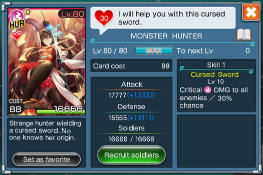 Monster Hunter (HUR, max lvl, max sc, max skill)