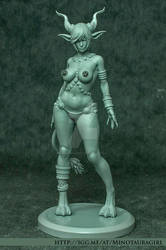 Minotaura-Girl Figurine (Raw Version)