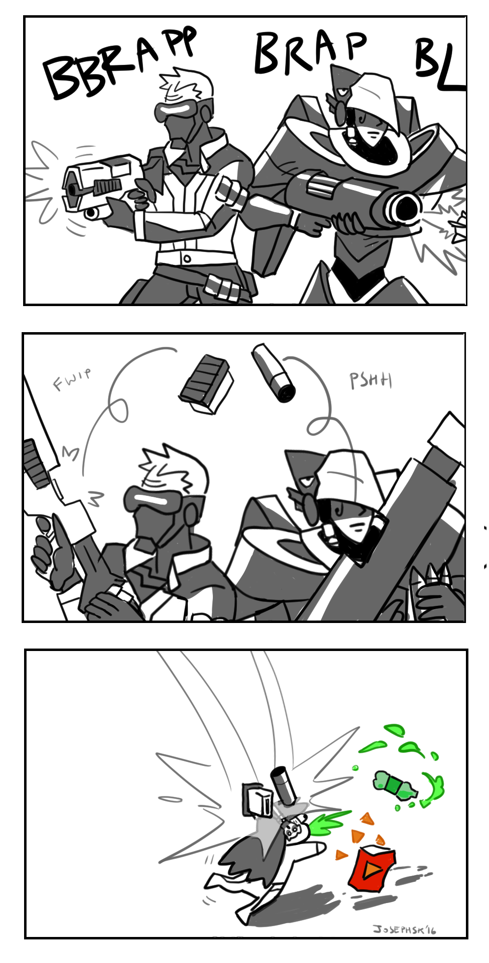 soldier 76 and pharah reloading