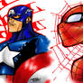 CAP and SPIDEY COLORED