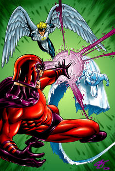 Magneto Iceman Angel by Clayton Henry