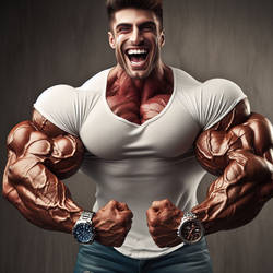 His arms are in different time-zones.